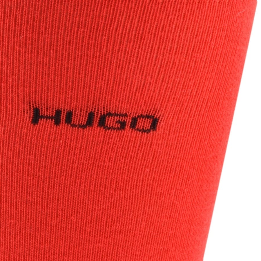 Alternative Image for ProductHUGO Double Pack Logo Socks Red3